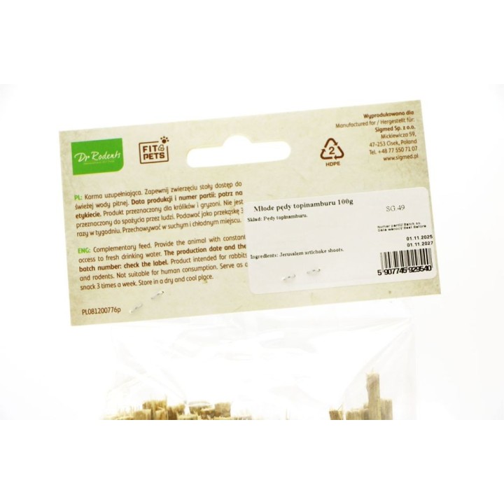 Młode pędy topinamburu Dr Rodents 100g