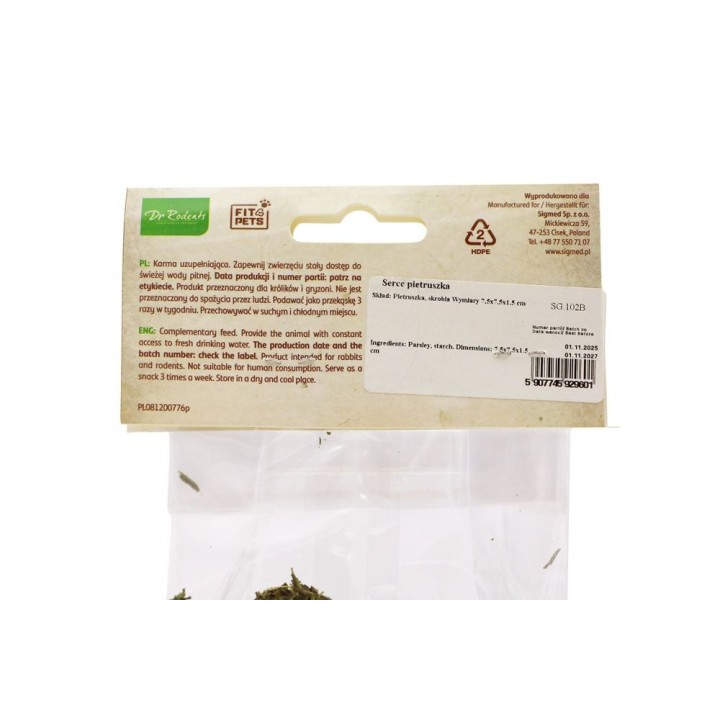 Pietruszkowe serduszko Dr Rodents 35g