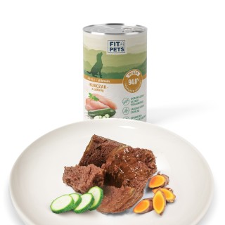 Karma dla psa pełnoporcjowa Fit4Pets kurczak z cukinią 400g