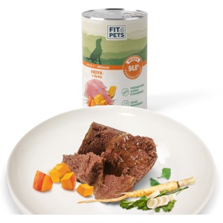 Karma dla psa pełnoporcjowa Fit4Pets indyk z dynią 400g