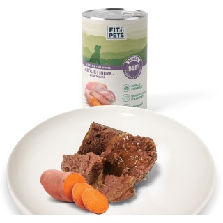 Karma dla szczeniaka pełnoporcjowa Fit4Pets królik i indyk z batatami 400g