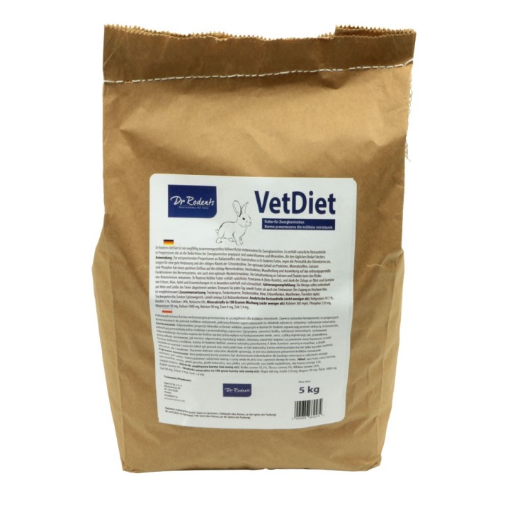 Karma dla królika miniaturki Dr Rodents VetDiet w formie pelletu