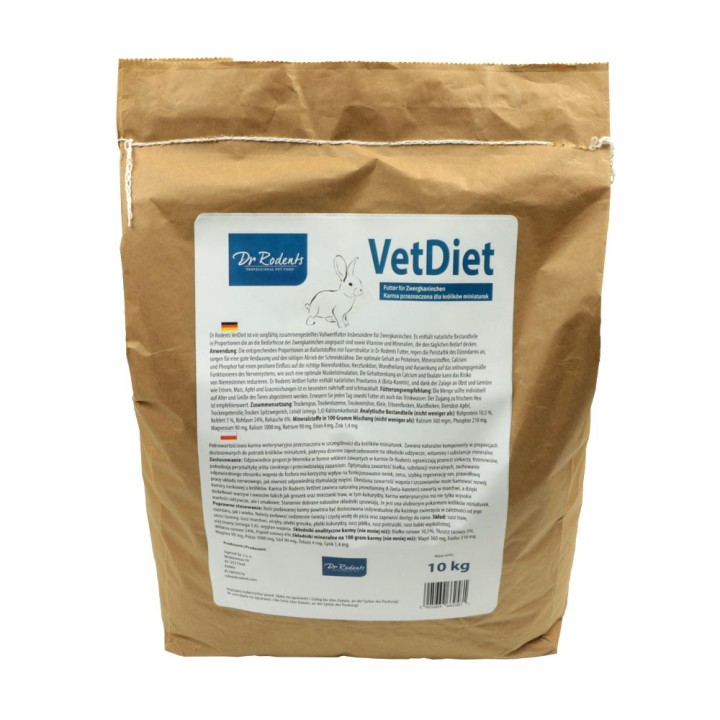Karma dla królika miniaturki Dr Rodents VetDiet w formie pelletu