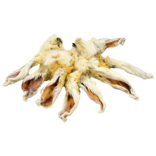 Gryzaki naturalne Fit4Pets uszy królika z futrem 200g